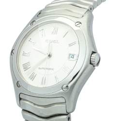 Ebel Silver Stainless Steel Classic Wave Automatic 9120F41 Men's Wristwatch 37mm