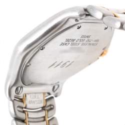 Pre Owned Ebel Black 18K Yellow Gold & Stainless Steel 1911 1187916 Men's Wristwatch 36 mm