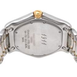 Pre Owned Ebel Black 18K Yellow Gold & Stainless Steel 1911 1187916 Men's Wristwatch 36 mm