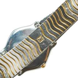 Ebel Black 18k Yellow Gold Stainless Steel Classic Wave 181903 Men's Wristwatch 36 mm