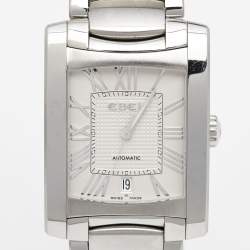Pre Owned Ebel Silver Stainless Steel Brasilia 9120M41/62500 Men's Wristwatch 33 mm 