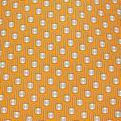 Hermès Orange Cadena H Silk Tie