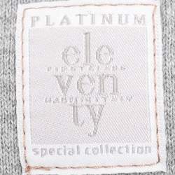 Pre Owned تسيرت إليفنثي جيرسي بياقة هينلي بني مقاس كبير جداً - إكسترا لارج