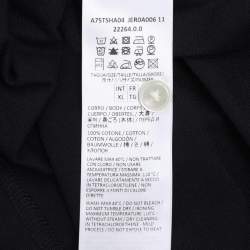 Pre Owned Eleventy Navy Blue Jersey Henley T-Shirt XL