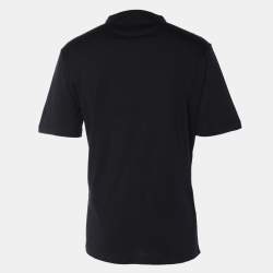 Pre Owned Eleventy Navy Blue Jersey Henley T-Shirt XL