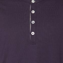 Eleventy Purple Jersey Henley T-Shirt XL