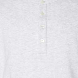 Pre Owned Elevety Grey Jersey Henley T-Shirt XL