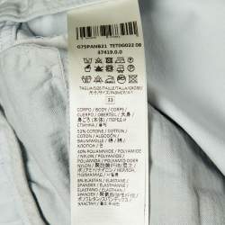 Pre Owned Eleventy Pale Blue Cotton Blend Drawstring Trousers L