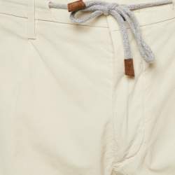 مملوكة مسبقًا Eleventy Beige Cotton Drawstring Trousers L