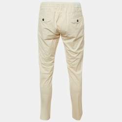 مملوكة مسبقًا Eleventy Beige Cotton Drawstring Trousers L