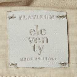 Pre Owned بنطلون إليفنتي مزيج قطن بيج برباط مقاس كبير