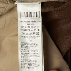 Pre Owned بنطلون إليفنتي صوف بني مقاس كبير