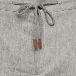 Pre Owned Eleventy Grey Wool Jogger Pants M