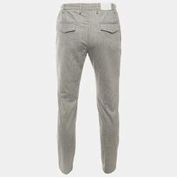 Pre Owned Eleventy Grey Wool Jogger Pants M