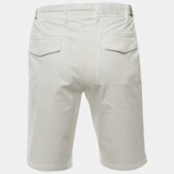 Pre Owned   Eleventy White Cotton Bermuda Shorts L