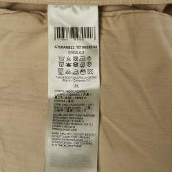 Pre Owned بنطلون إليفنتي كتان بيج برباط مقاس كبير 