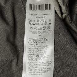 Pre Owned Eleventy Grey Wool Drawstring Waist Pants M/ Waist 33"