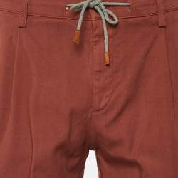 مملوكة مسبقًا شورت إليفنتي قطن بني ريفي مقاس كبير \خصر ٣٤"