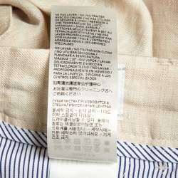 مملوكة مسبقًا بنطلون إليفنتي بيج كتان مطاطي الخصر مقاس وسط 31 إنش متوسطة