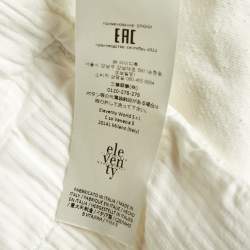 Pre Owned بنطلون إليفنتي قطن أبيض فيلور برباط خصر مقاس متوسط