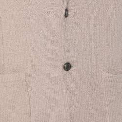 Eleventy Beige Rib Knit Blazer XL