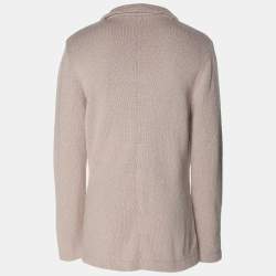 Eleventy Beige Rib Knit Blazer XL