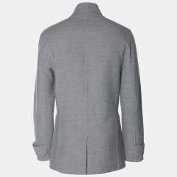 Eleventy Blue/Grey Wool Reversible Jacket XXL