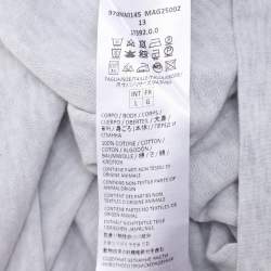 Eleventy Grey Knit Button Full Sleeve Polo T-Shirt L