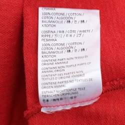 Eleventy Red Knit Button Polo T-Shirt L