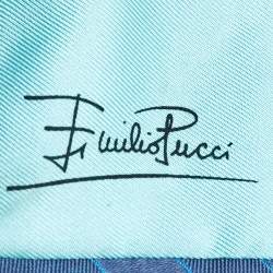 Emilio Pucci Blue Jacquard Silk Traditional Tie