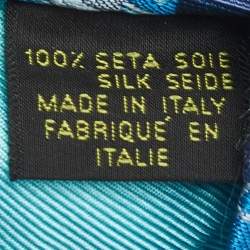 Emilio Pucci Blue Jacquard Silk Traditional Tie