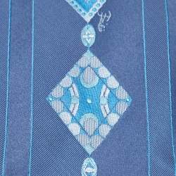 Emilio Pucci Blue Jacquard Silk Traditional Tie