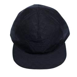 Pre Owned Emporio Armani Blue Logo Patterned Baseball Cap Size L