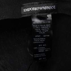 مملوكة مسبقًا Emporio Armani Platinum Blue Logo Pattern Baseball Cap M