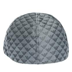 مملوكة مسبقًا Emporio Armani Platinum Blue Logo Pattern Baseball Cap M
