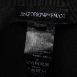 Pre Owned قبعة باسبول أمبوريو أرماني مزخرف شعار الماركة أزرق رويال مقاس وسط (ميديوم)