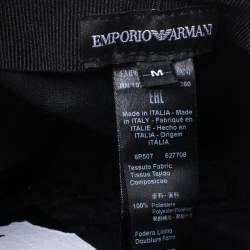 Pre Owned Emporio Armani Slate Grey Logo Detail Baseball Cap M