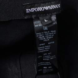 Pre Owned Emporio Armani Blue Logo Detail Baseball Cap L