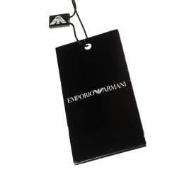 Pre Owned Emporio Armani Platinum Blue Logo Pattern Baseball Cap M