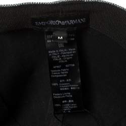 Pre Owned Emporio Armani Platinum Blue Logo Pattern Baseball Cap M