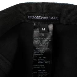 Pre Owned Emporio Armani Royal Blue Logo Pattern Baseball Cap M