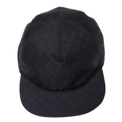 Pre Owned Emporio Armani Navy Blue Logo Detail Baseball Cap M