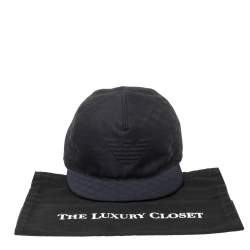 Pre Owned Emporio Armani Navy Blue Logo Detail Baseball Cap M