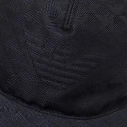 Pre Owned Emporio Armani Navy Blue Logo Detail Baseball Cap M