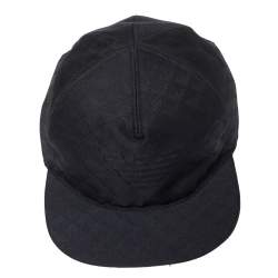 Pre Owned Emporio Armani Navy Blue Logo Detail Baseball Cap L