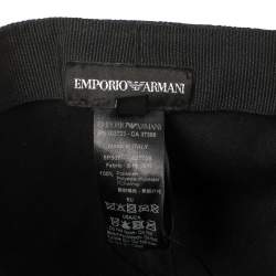 Pre Owned Emporio Armani Navy Blue Logo Detail Baseball Cap L