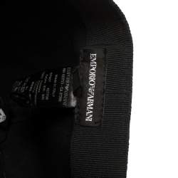 Pre Owned Emporio Armani Navy Blue Logo Detail Baseball Cap L