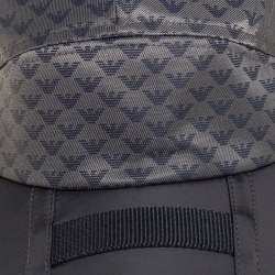 Pre Owned Emporio Armani Grey All Over Eagle Pattern Baseball Hat S/M