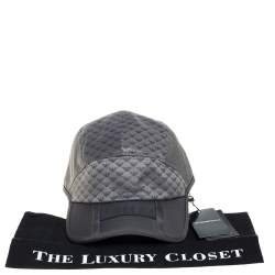 Pre Owned Emporio Armani Grey All Over Eagle Pattern Baseball Hat S/M