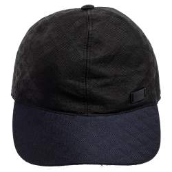 Pre Owned Emporio Armani Navy Black Logo Baseball Cap
